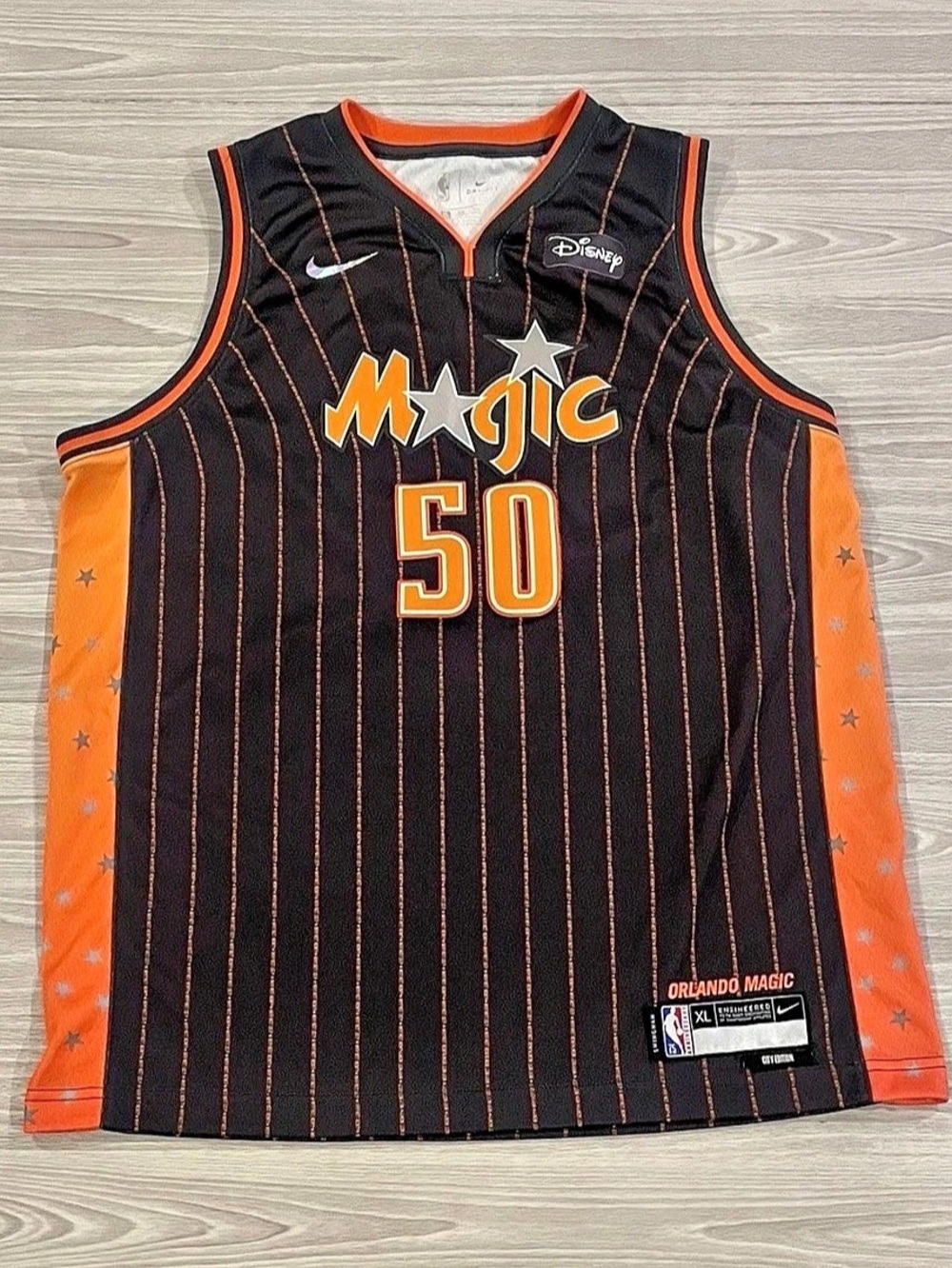 Nike Orlando Magic Cole Anthony Jordan #50 Jersey Orange Stripe Mens Size Small